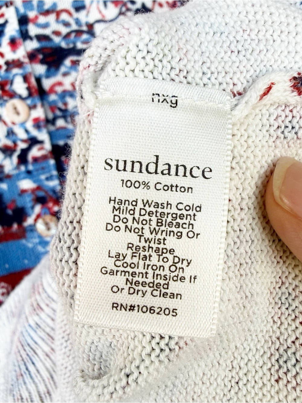 SUNDANCE Multi Floral Print Button Down Lightweight Cardigan Sweater Medium - Picture 8 of 8
